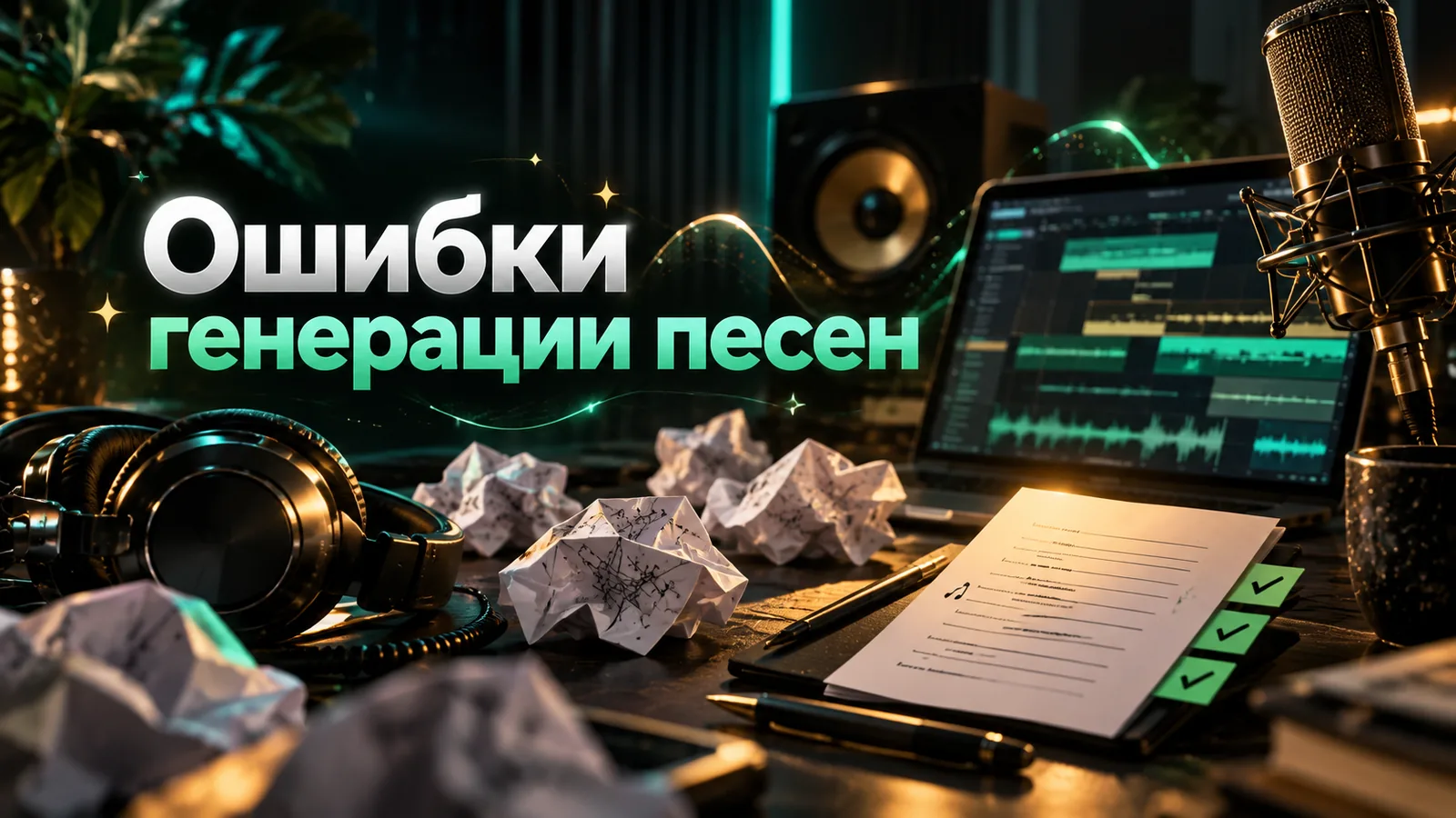Пять ошибок, из-за которых ИИ-песня звучит как открытка