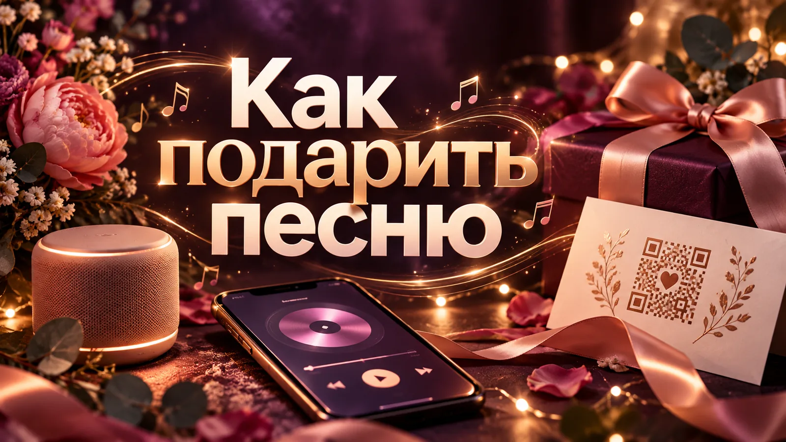 Как подарить песню: ссылка, колонка, QR и видеооткрытка